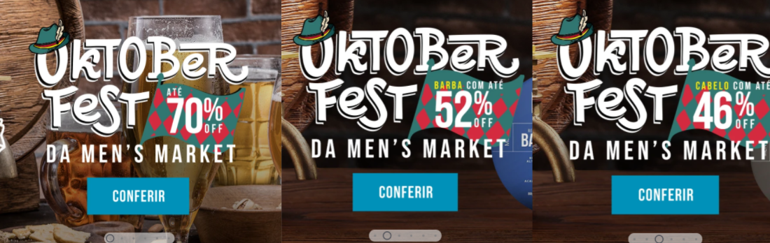 Promoção de Black Friday: banners da Men's Market