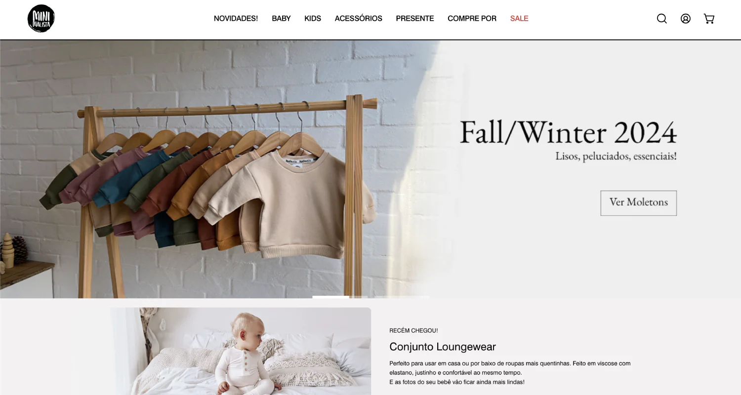 Lojas Shopify: Minimalista