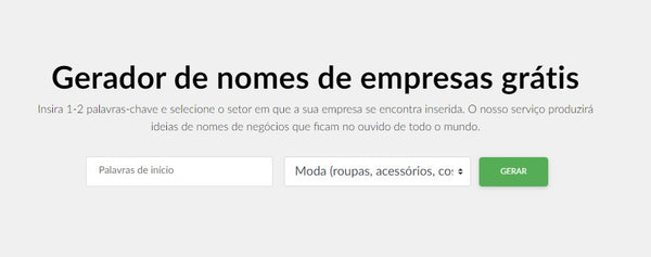 Site Logaster, que gera sugestões de nomes para loja de dropshipping