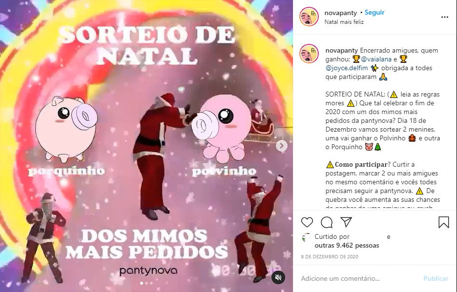 O que postar no Instagram: post da Pantynova com ideias para Instagram