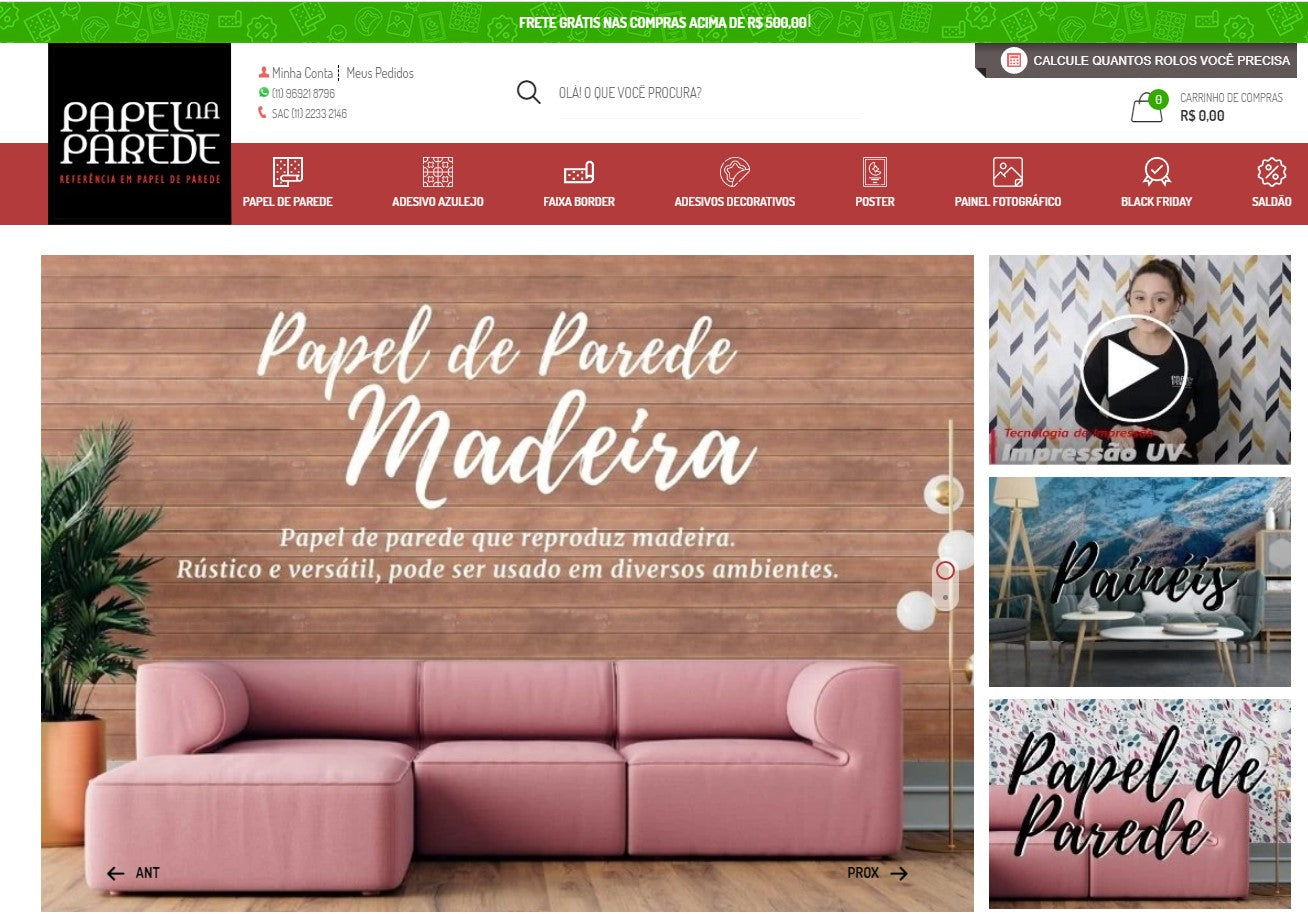 Papel na Parede e-commerce