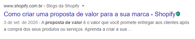 Gerar tráfego para site: Otimização da meta descrição de um post da Shopify, exibido no Google