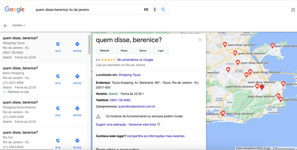 Loja no Google Meu Negócio