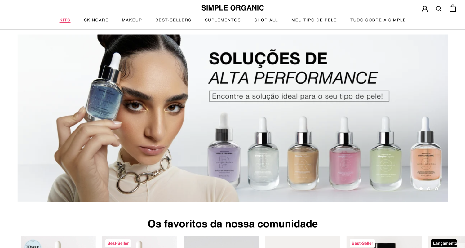 Lojas Shopify: Simple Organic