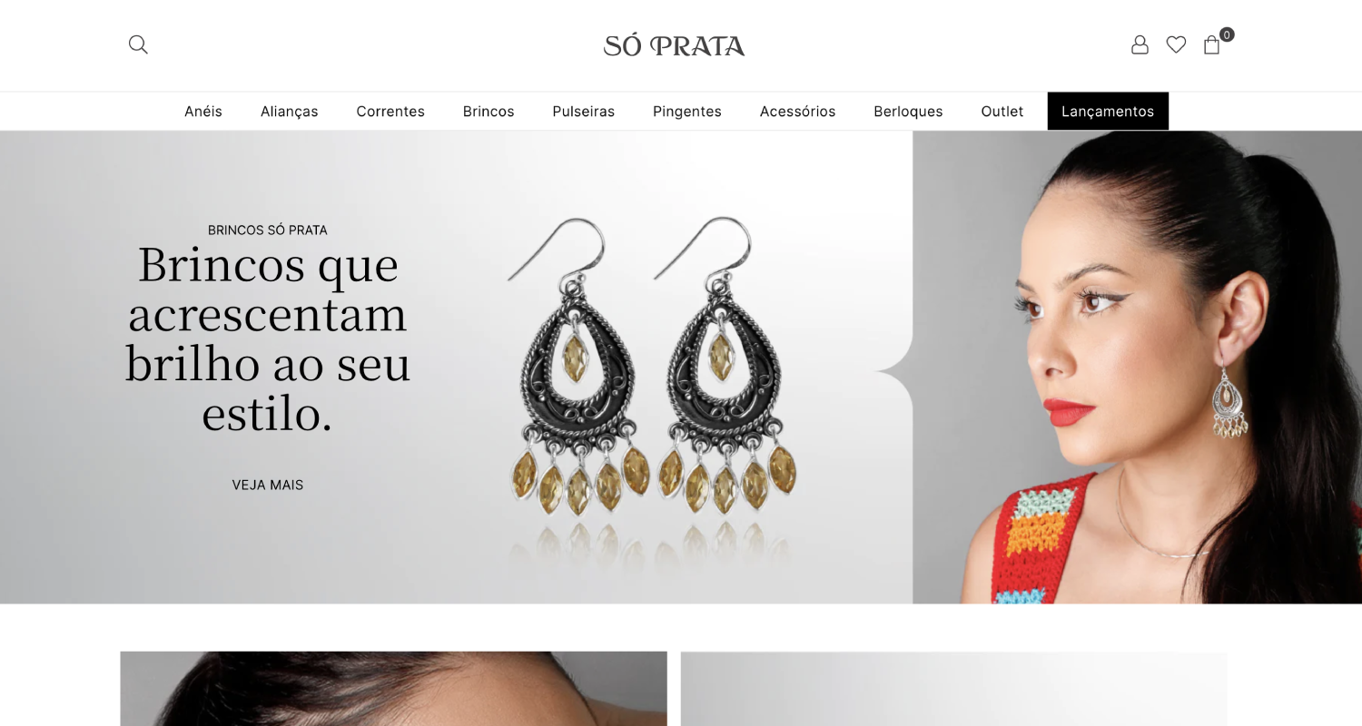 Lojas Shopify: Só Prata