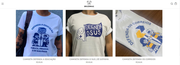 um dos trabalhos autônomos que dão dinheiro é vender camisetas com temática social