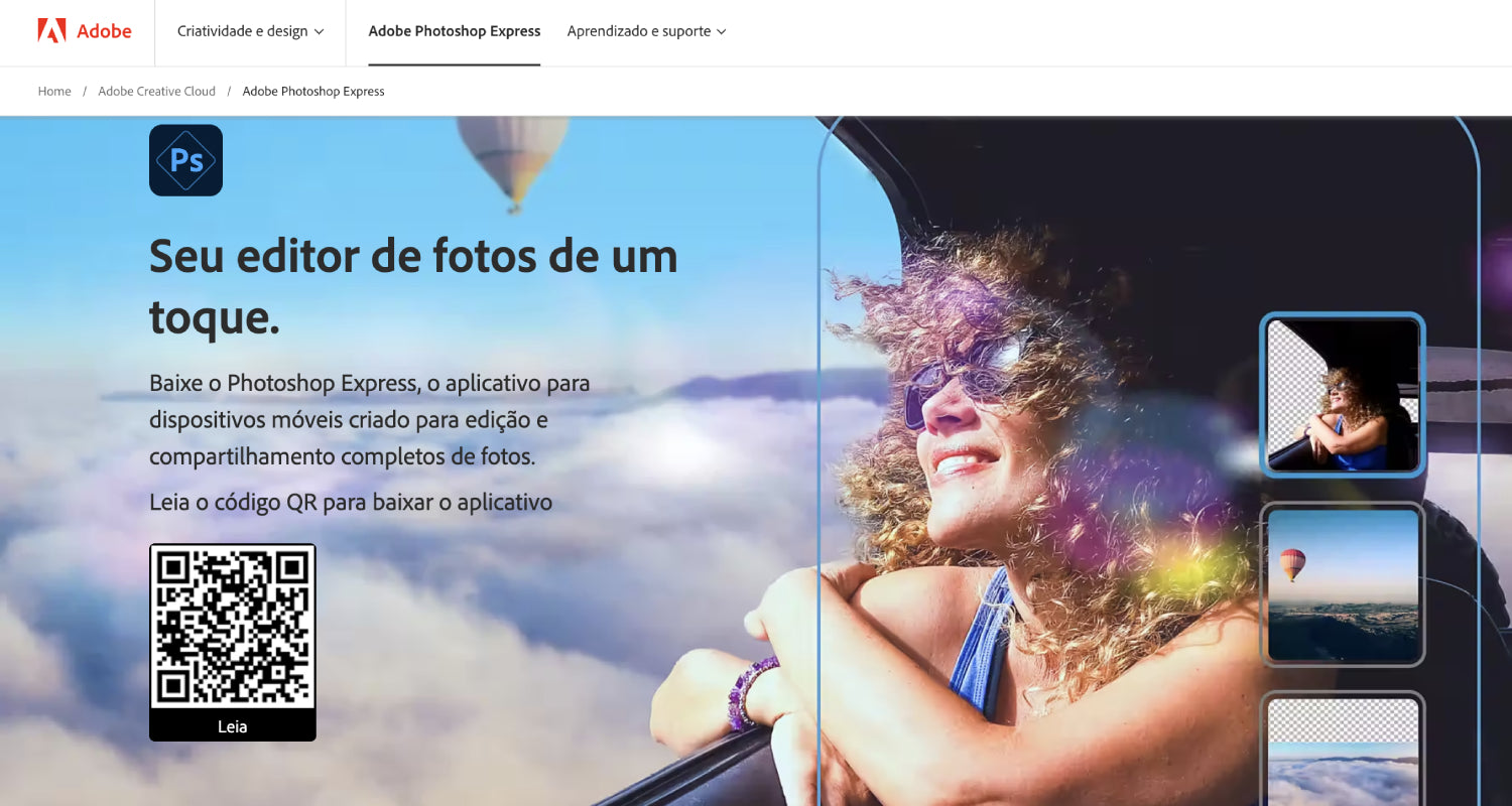 Melhor editor de foto - Adobe Photoshop Express