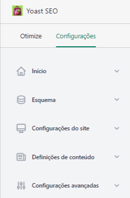 Yoast SEO: aba Configurações