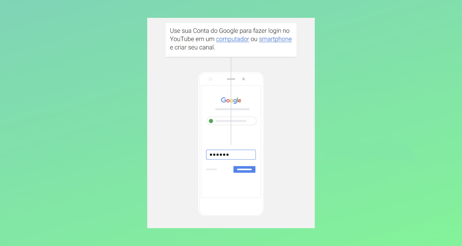 Como criar um canal no YouTube para sua empresa - faça login