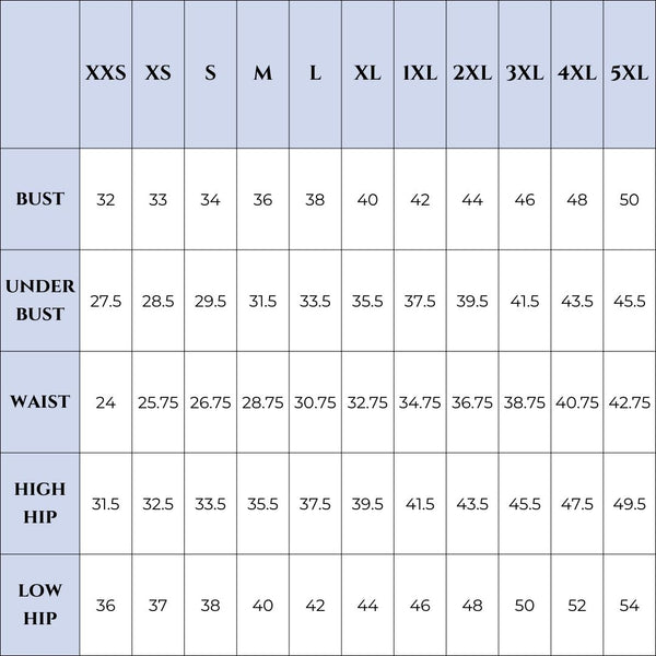 Maison Amory Size Chart – Ivory Sheep Collection Limited