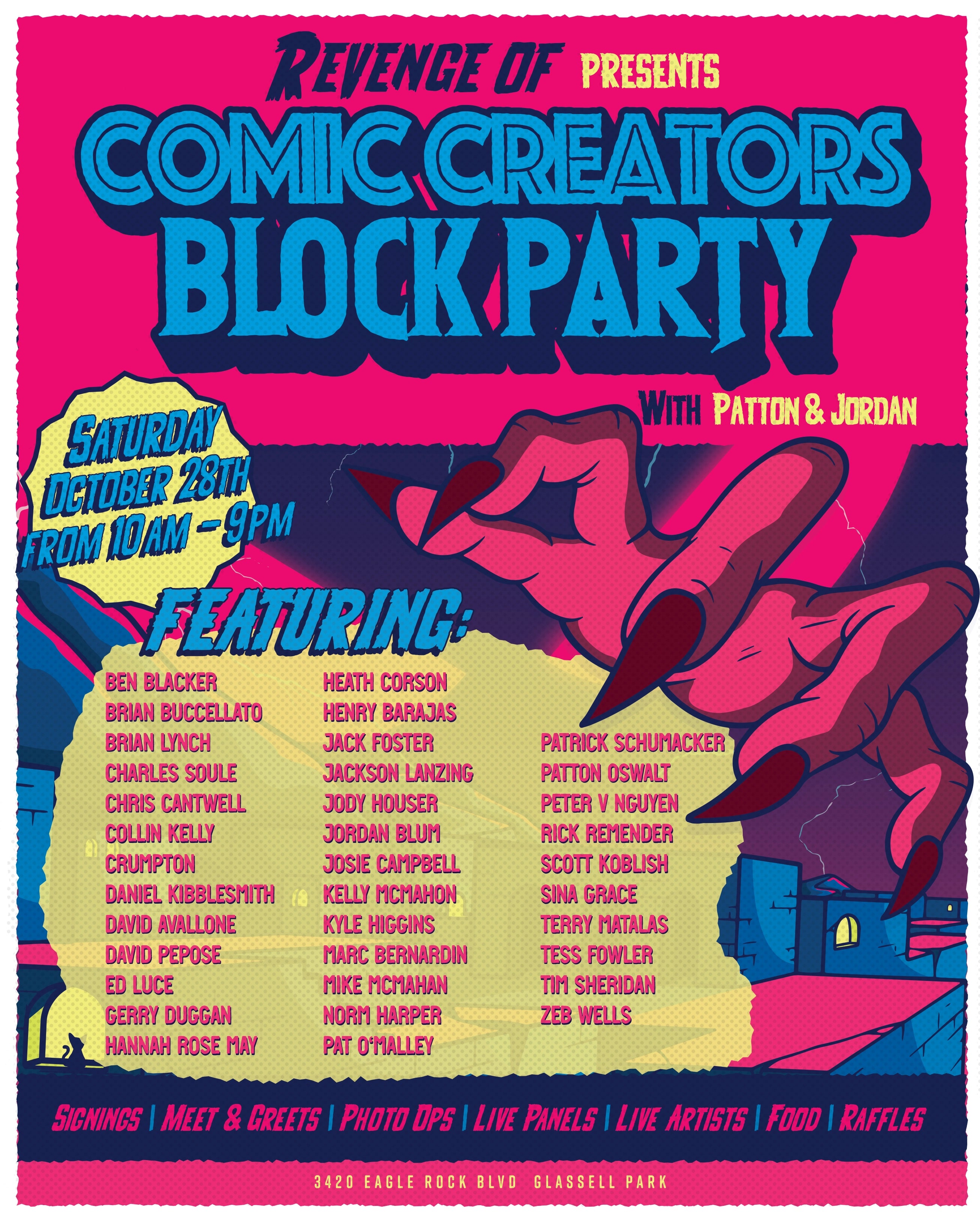 Revenge Of presents Comic Creators Block Party with Patton & Jordan