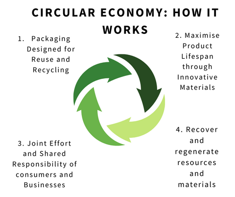Visual representation of the circular economy model