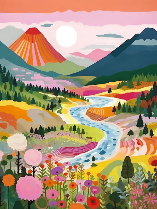Colorful Mountains Series  Paint by Numbers Kit – DIYArtCool