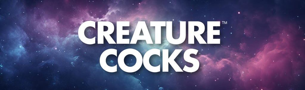 Creature Cocks Logo on Galaxy Background - Prowler Blogs - Unleash your wildest desires with Creature Cocks: Fantasy meets pleasure!