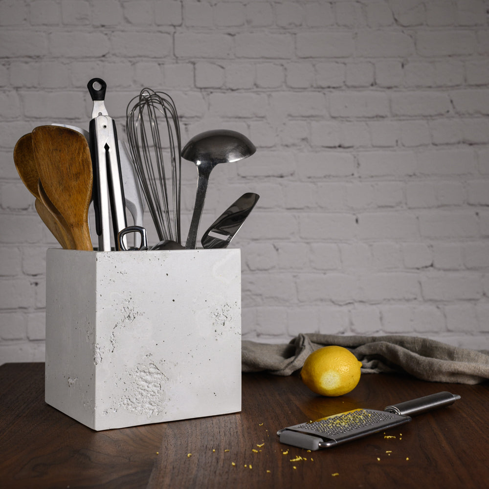 Concrete Kitchen Utensil Holder – j.bird artisan concrete