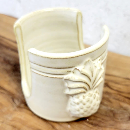 Pineapple Welcome Sponge Holder Handmade Ceramic Pottery Denim Blue Gl –  The Mud Place