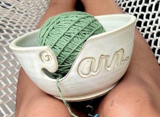 Large Yarn Bowl for Crochet and Knitting Fits Whole Skein - Craft Room  Organization Decor in Variegated Blue