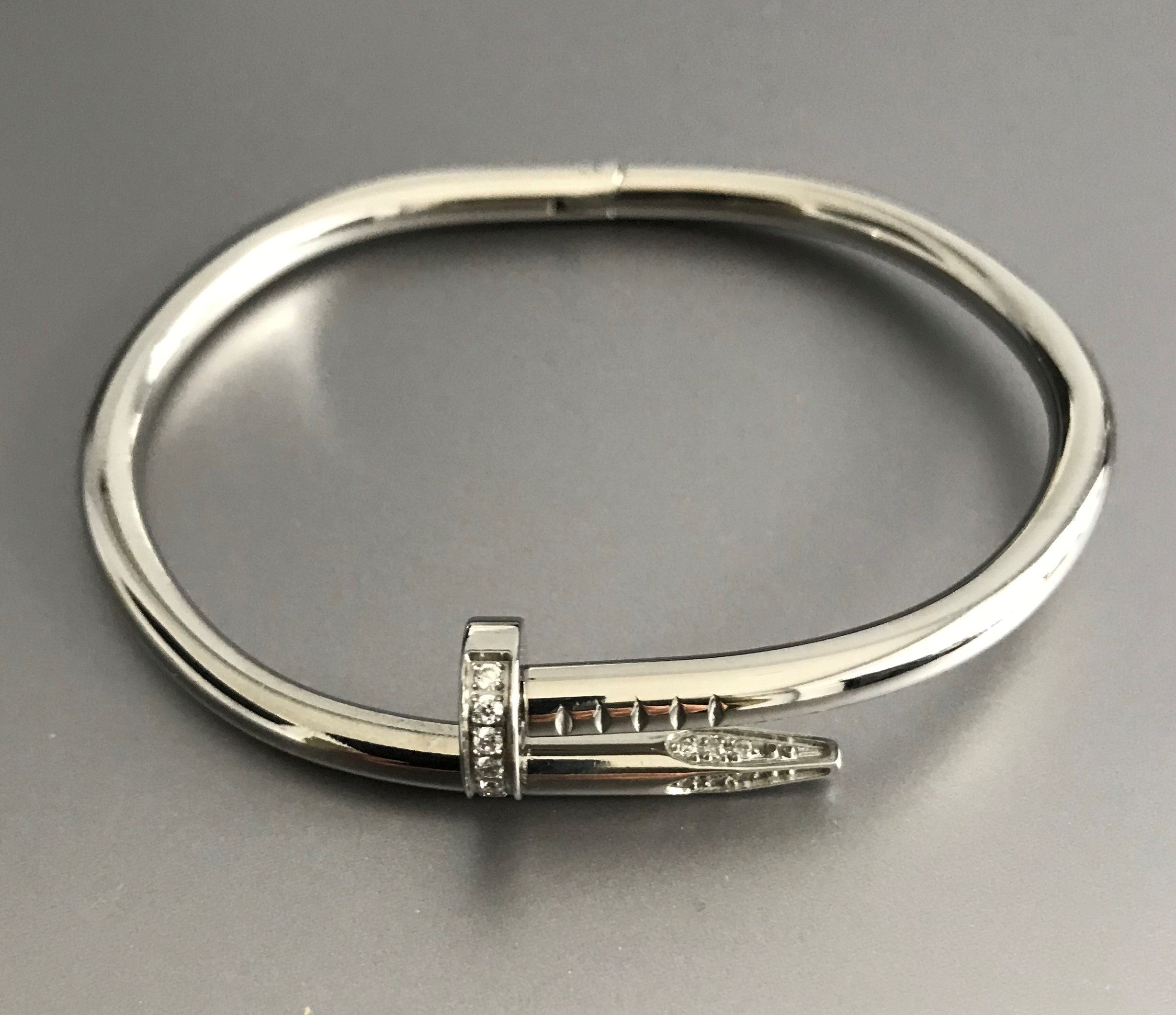 cartier nail bracelet sterling silver