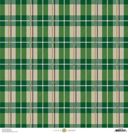 YELLOW LINED FOIL PLAID 12x12 CARDSTOCK – Anna Griffin Inc.