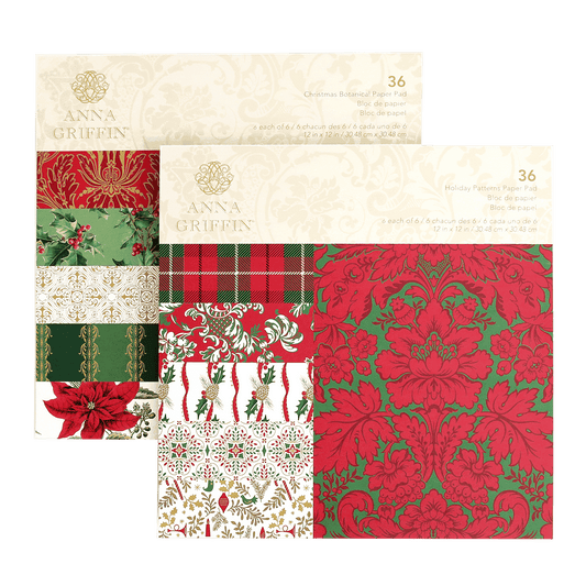 Juliet Printed Border Red Cardstock 12x12 – Anna Griffin Inc.