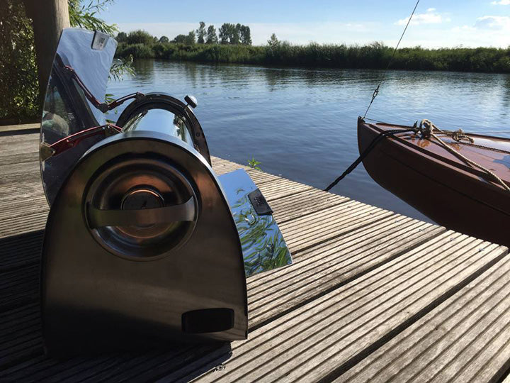 GoSun Grill Charging Next To Boat