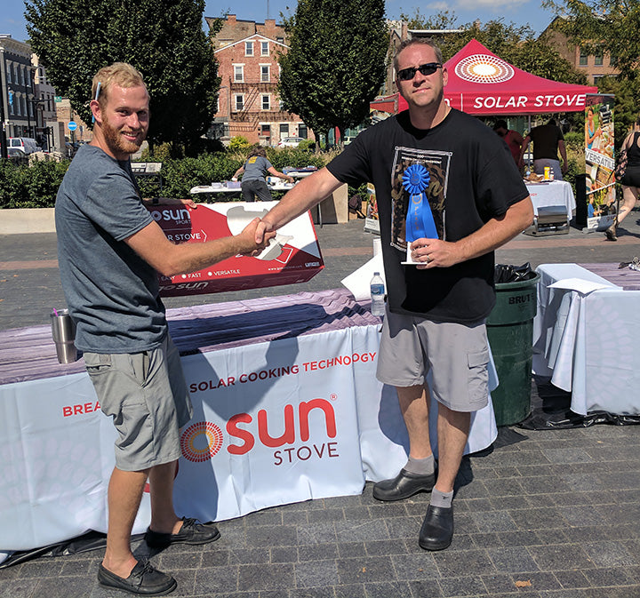 Chef Tony of the Raddison Cincinnati Receiving His Prize