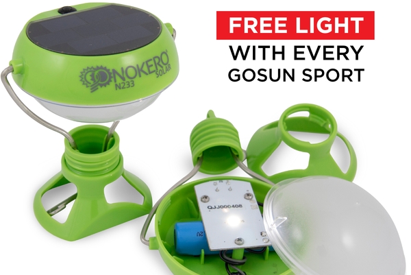 a free lamp with gosun sport solar cooker