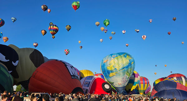Balloons launching at the Albuquerque International Balloon Festival