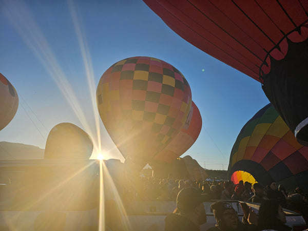 Sunrise over the Sandia's at the Albuquerque International Balloon Festival