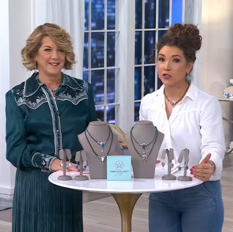 Carolyn in Studio at QVC with the Naja Necklace