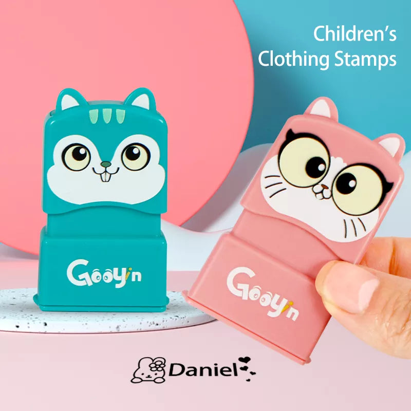 Customized Name Stamp Paints Personal Student Child Baby Engraved Waterproof  Non-fading Kindergarten Cartoon Clothing Name