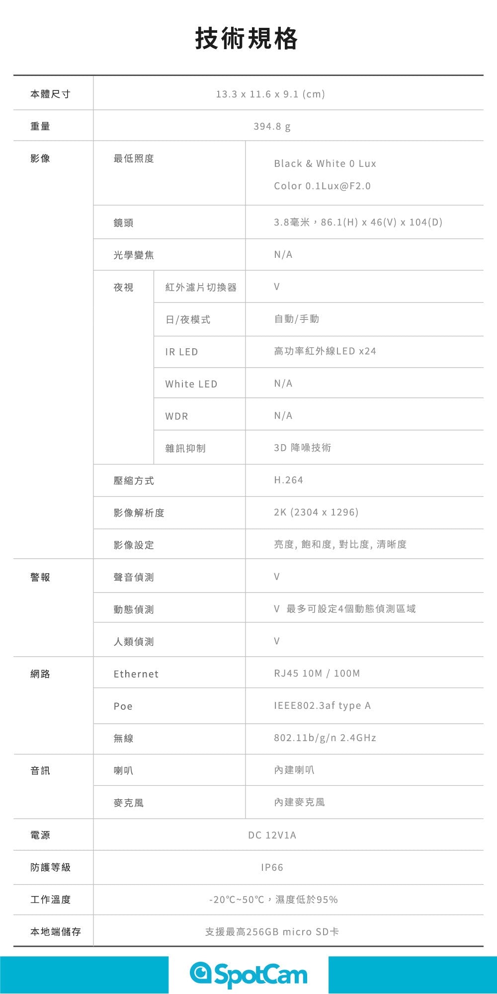 SpotCam MD1 超高清2K  防水防暴 智能雲端AI攝影機