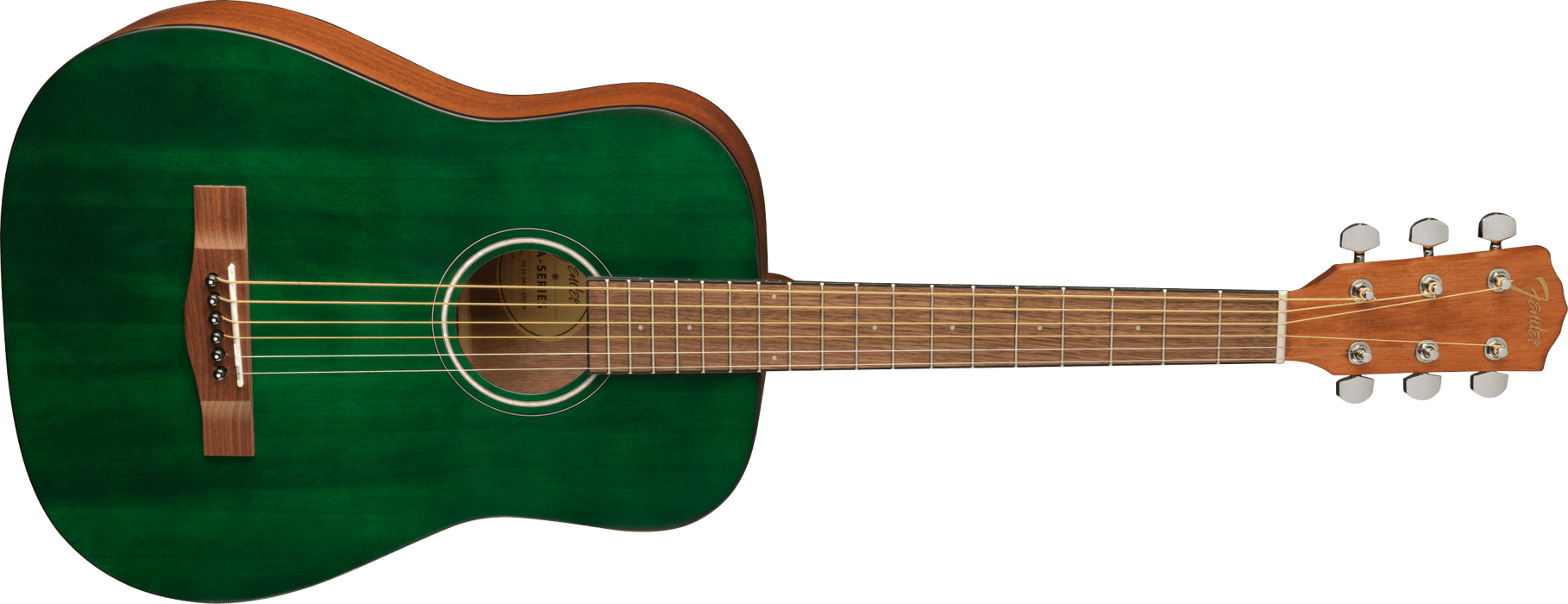 Fender Fa 15 3 4 Scale Steel Walnut Fingerboard Green Acoustic Guitar Truetone Music