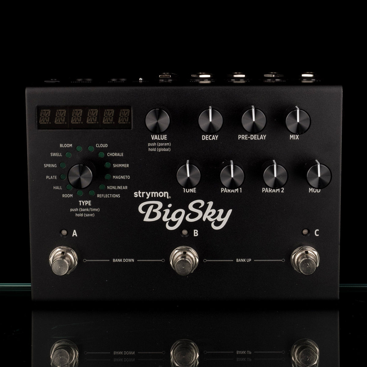 Used Strymon BigSky Reverb Limited Midnight Edition Guitar Effect Pedal  With Power Supply