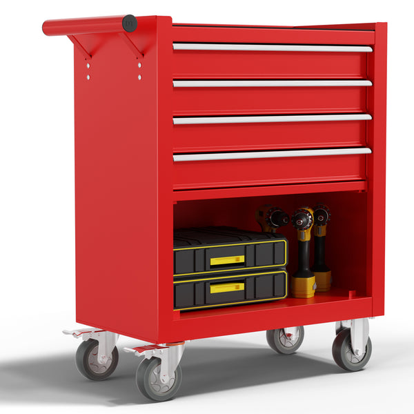 Odaof Rolling Tool Box with 4 Drawers