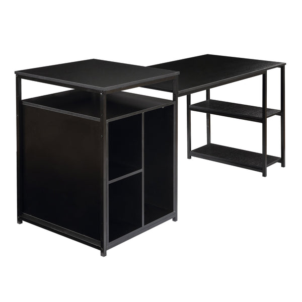 MAEMTTES Home Office Computer Desk with Storage Shelf