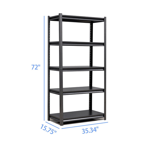 Heavy Duty 5-Tier Metal Shelving Unit for Garage, Basement, Kitchen, Pantry, Closet - RaDEWAY