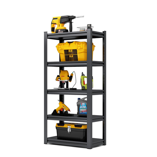 Heavy Duty 5-Tier Metal Shelving Unit for Garage, Basement, Kitchen, Pantry, Closet - RaDEWAY