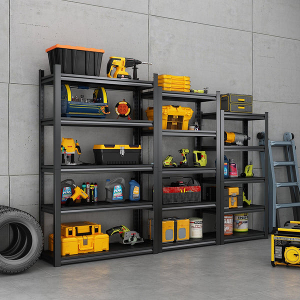 Heavy Duty 5-Tier Metal Shelving Unit for Garage, Basement, Kitchen, Pantry, Closet - RaDEWAY