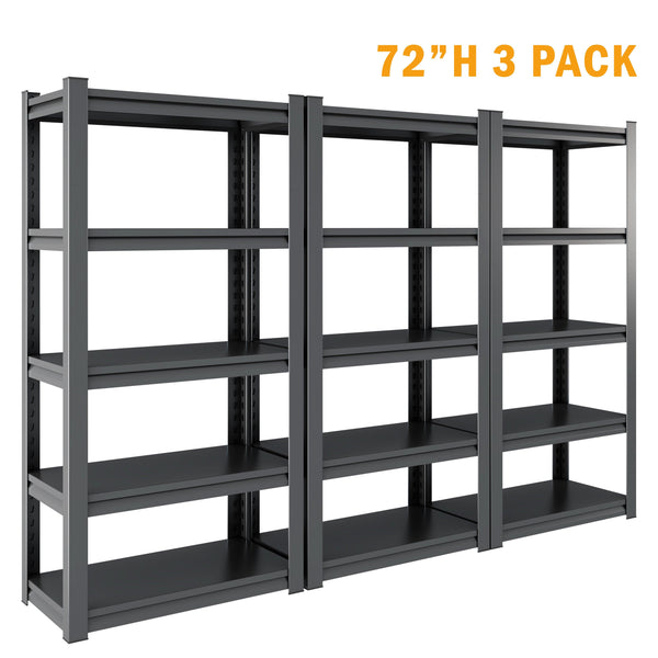 Heavy Duty 5-Tier Metal Shelving Unit for Garage, Basement, Kitchen, Pantry, Closet - RaDEWAY