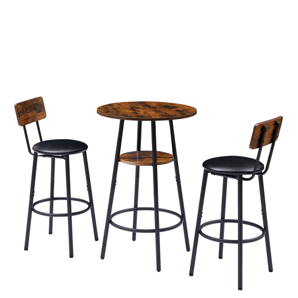 Leather Bar Chair with High-Density Sponge PU Chair Counter Height Pub Kitchen Stools - RaDEWAY