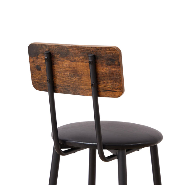 Leather Bar Chair with High-Density Sponge PU Chair Counter Height Pub Kitchen Stools - RaDEWAY