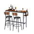 HAVCAASH Bar Table Set with wine bottle storage rack