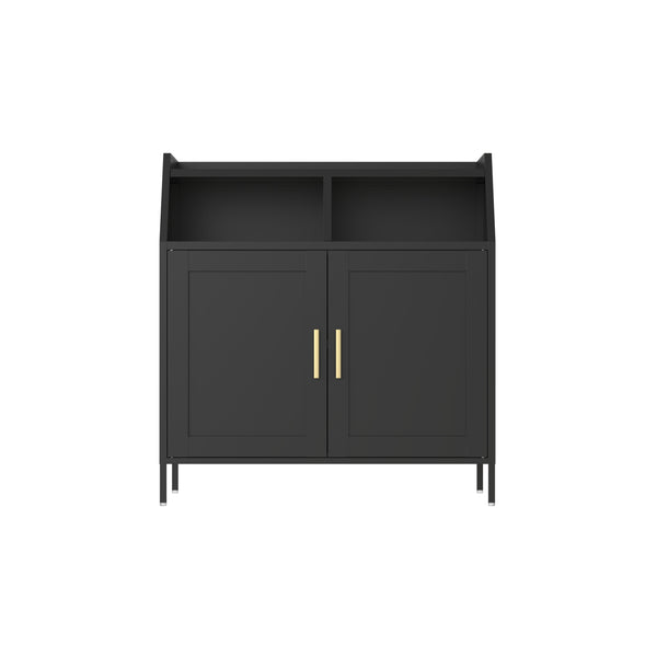 Metal Buffet Sideboard Cabinet with Storage,Storage Cabinet Modern Sideboard Buffet Table with Doors - RaDEWAY