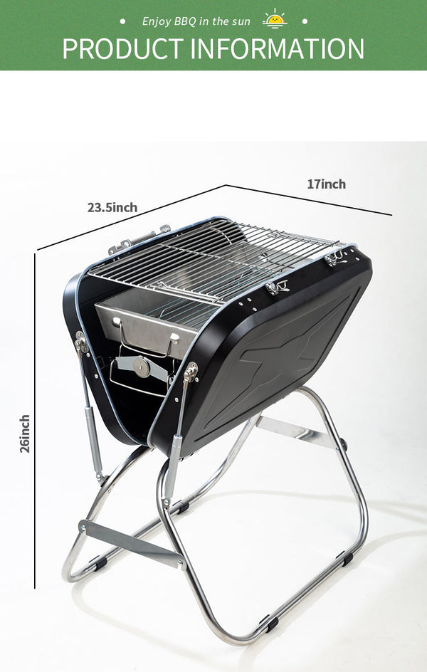 SUMARBAO Collapsible and portable Handle design BBQ grill