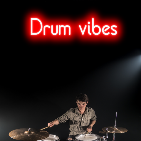 Neon Signs for Music Room - Drum Vibes