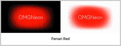Ferrari Red Neon Signs Color