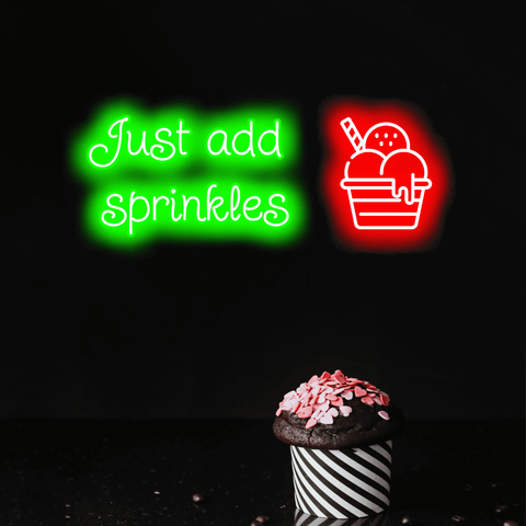 Just Add Sprinklers - Custom Neon Signs for Icecream shops