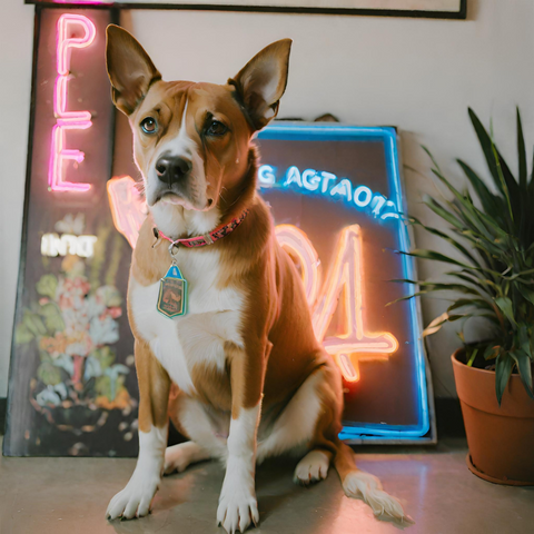 Neon Sign Pet Portraits
