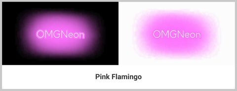 Pink Flamingo Neon Signs Color